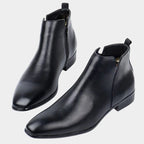 Side Zip Retro Leather Boots for Men