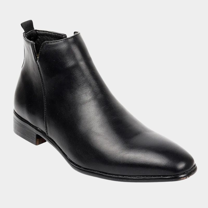 Side Zip Retro Leather Boots for Men