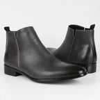 Side Zip Retro Leather Boots for Men