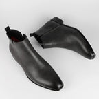Side Zip Retro Leather Boots for Men