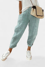 Alba Striped Linen-Blend Pants
