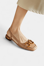 Alma | Square-Toe Slingback Loafers