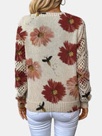 Amelie | Elegant Floral V-Neck Sweater