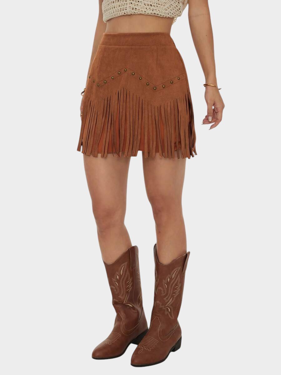 Amélie | Tassel-Detail Woven Skirt