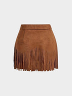 Amélie | Tassel-Detail Woven Skirt