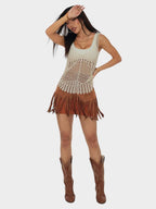 Amélie | Tassel-Detail Woven Skirt