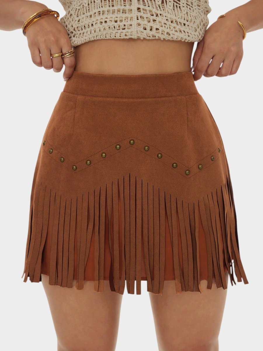 Amélie | Tassel-Detail Woven Skirt