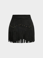 Amélie | Tassel-Detail Woven Skirt