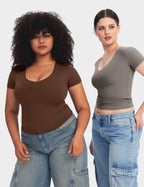 Aria | Second-Skin V-Neck Top