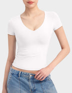 Aria | Second-Skin V-Neck Top