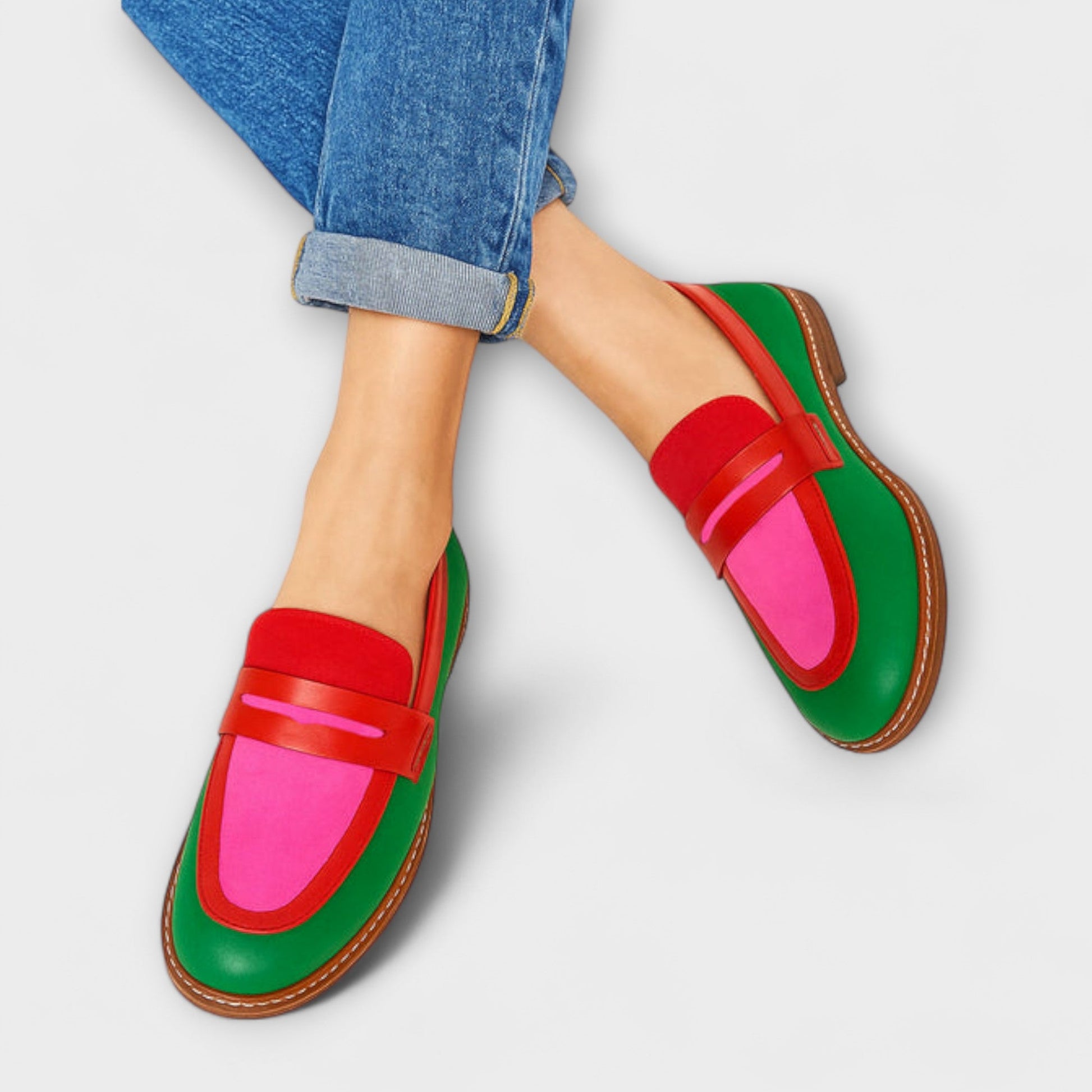 Nyla – Stylish Colorblock Casual Loafers