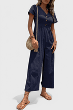 Camila Button-Front Jumpsuit