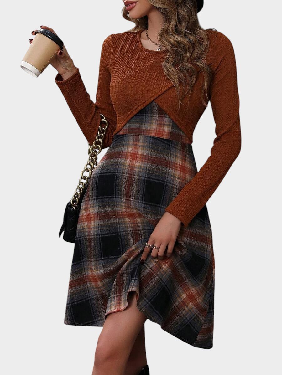 Camila | Plaid Two-Piece Dress Set