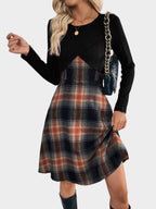 Camila | Plaid Two-Piece Dress Set