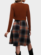 Camila | Plaid Two-Piece Dress Set