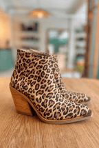 Camille | Lion Print Ankle Boots