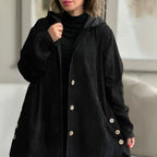 Casual Velvet Hooded Jacket for Autumn