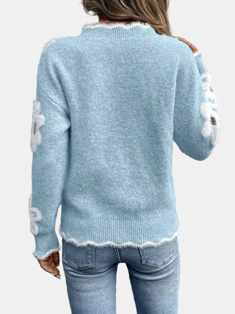 Charlotte | Timeless V-Neck Floral Sweater