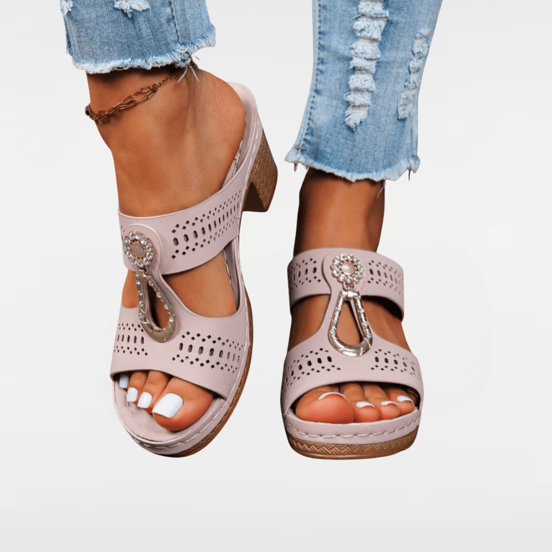 Claravie | Comfort Block Heel Sandals