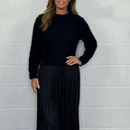 Claudia | Jersey Top and Pleated Skirt