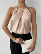 CYRENE | LUXURIOUS SLEEVELESS BLOUSE