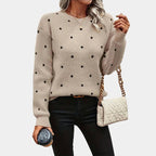 Darielle | Sophisticated Polka Dot Knitted Sweater