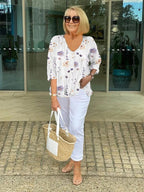 DELILAH | STYLISH FLORAL BUTTONED BLOUSE