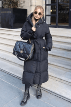 Derya | Long Black Puffer Jacket