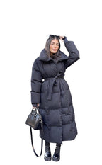 Derya | Long Black Puffer Jacket