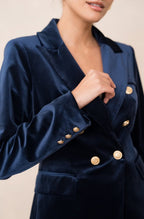 Double-breasted Velvet Suit