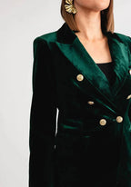 Double-breasted Velvet Suit