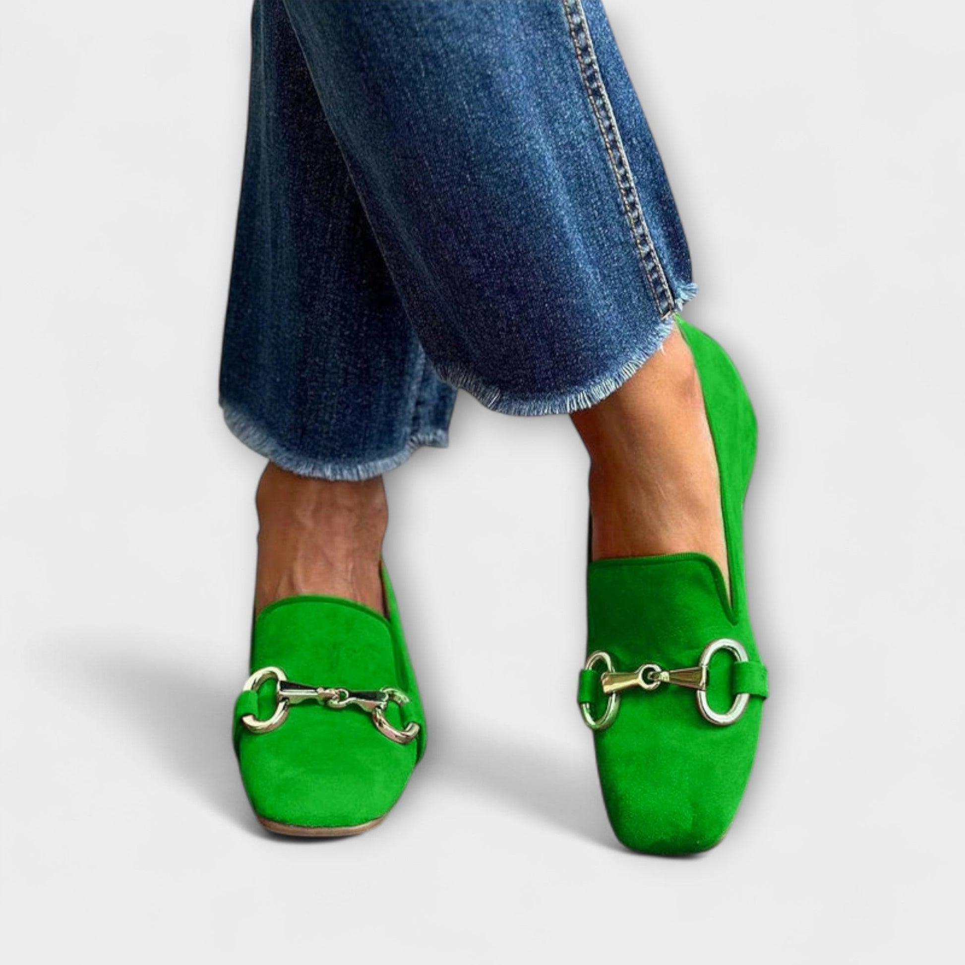 Taliah – Chic Square-Toe Buckle Loafers