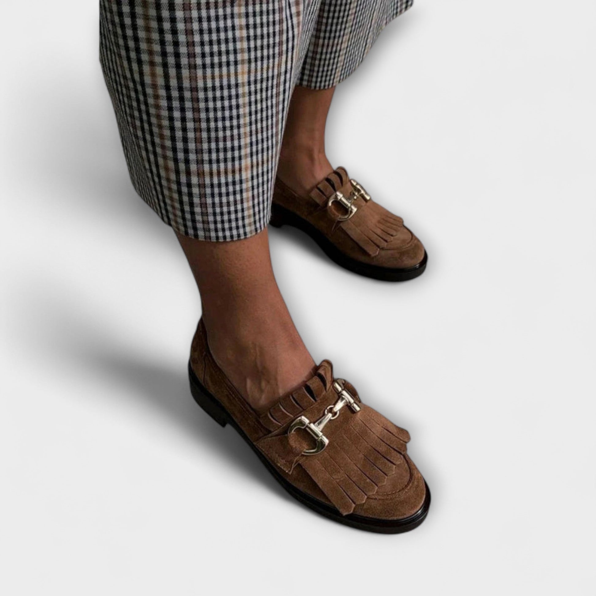 Fleur – Brown Round-Toe Loafer