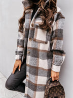 Elegant Checkered Coat