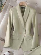 Elegant Suit with Gold Buttons