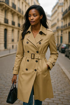 Élina™ | Mid-Length Trench, Chic and Practical