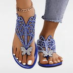 EVELYN | SEQUIENCED BUTTERFLY SANDALS