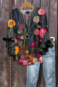 Elegant Floral Black