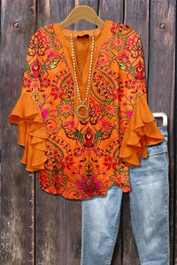 Bright Floral Orange