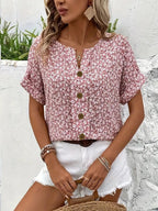 GRACEY | CHIC BUTTONED SUMMER BLOUSE