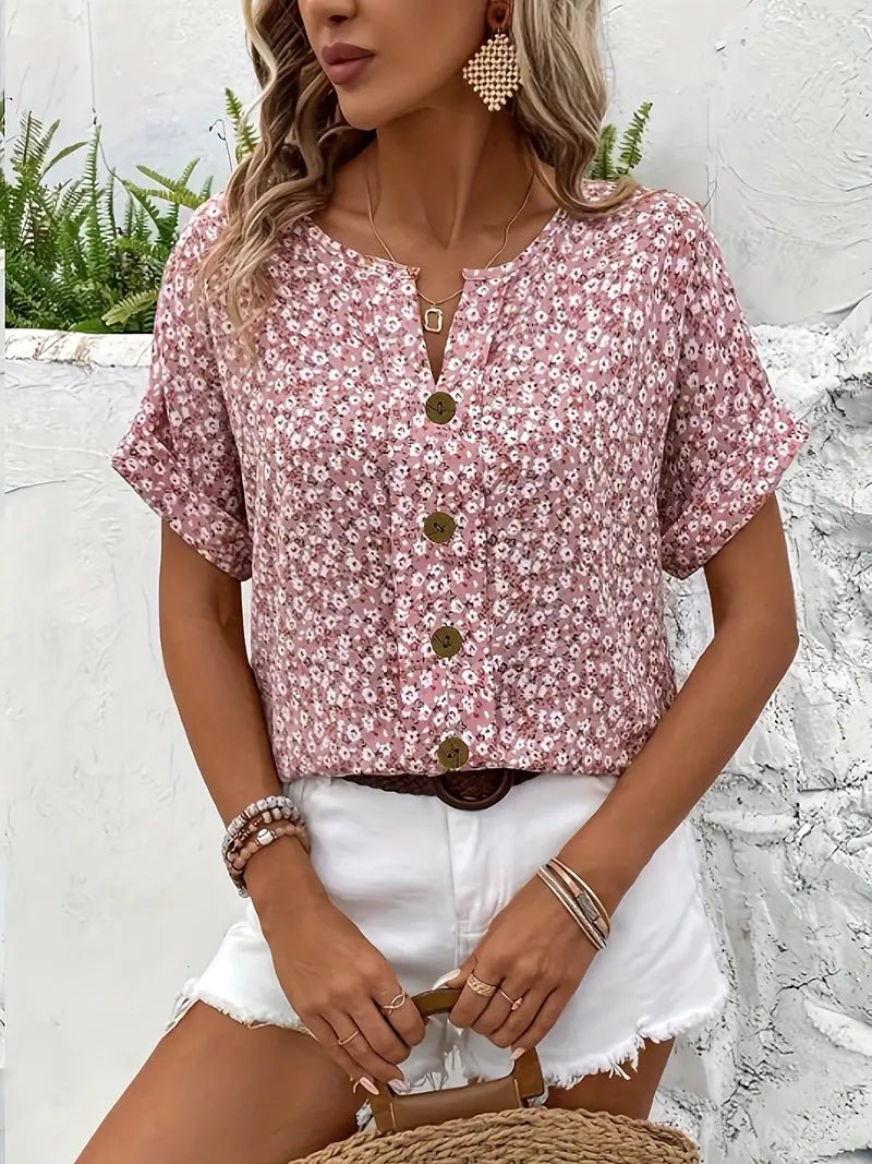 GRACEY | CHIC BUTTONED SUMMER BLOUSE