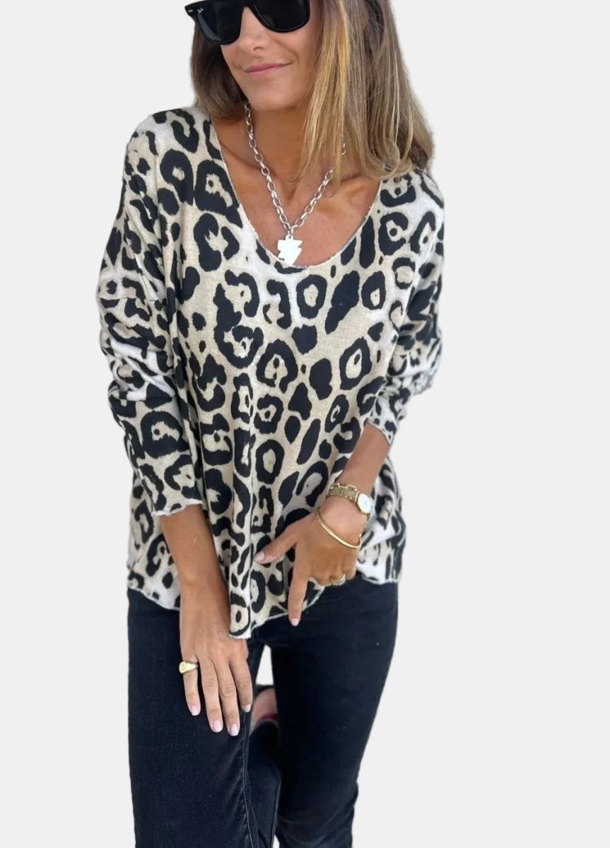 Greta | Leopard Print Blouse