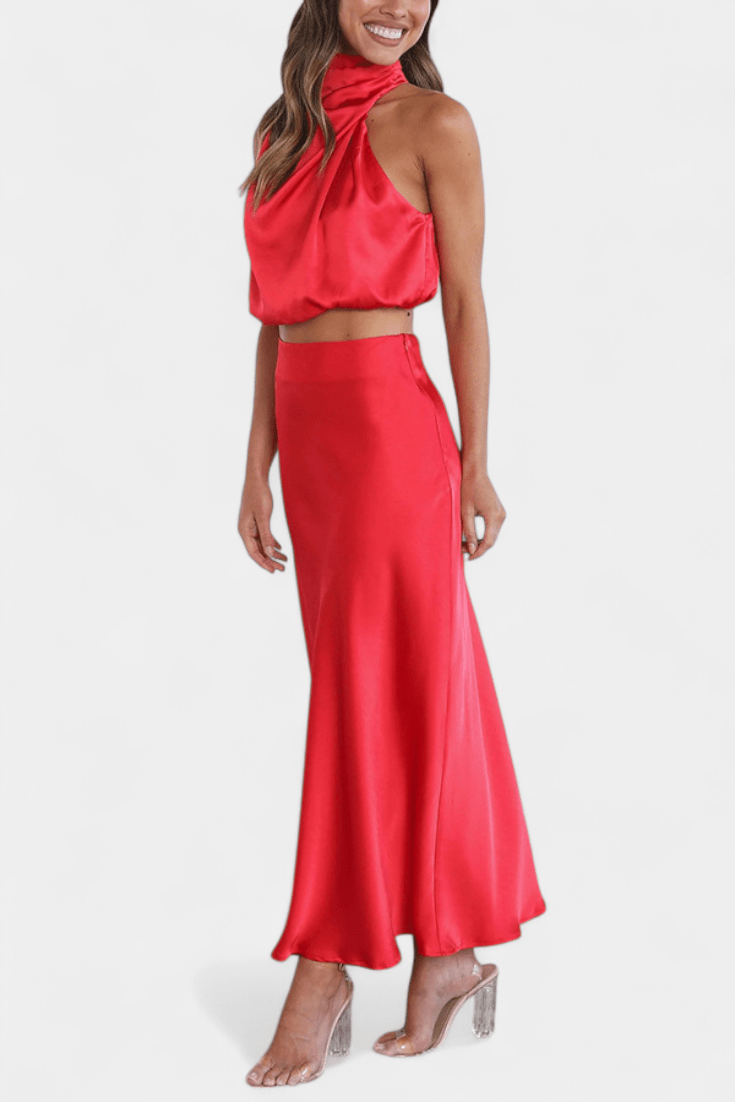 Hanna | Asymmetric Top & Skirt Set