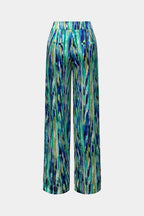 Inna | Marble Print High-Waisted Straight Leg Pants