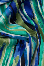 Inna | Marble Print High-Waisted Straight Leg Pants