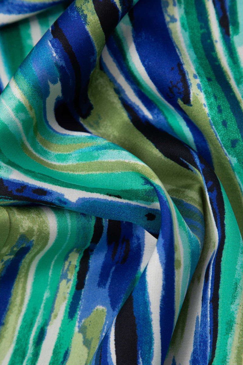 Inna | Marble Print High-Waisted Straight Leg Pants