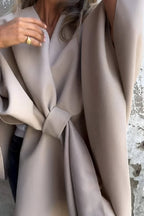 JANELLE™ | Stylish Loose V-Neck Scarf Cape Jacket