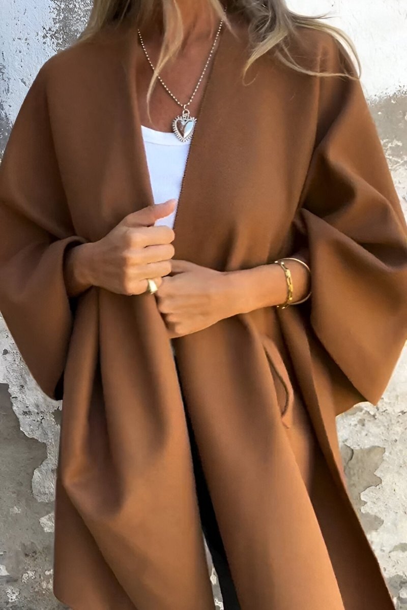 JANELLE™ | Stylish Loose V-Neck Scarf Cape Jacket