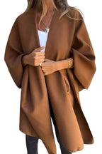 JANELLE™ | Stylish Loose V-Neck Scarf Cape Jacket