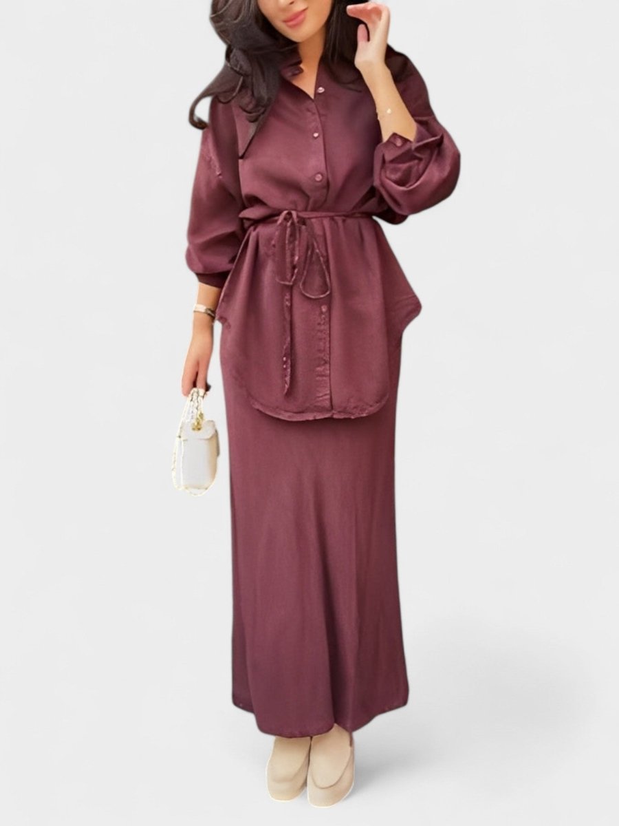 Joe | Tie-Drawstring Shirt & Skirt Set